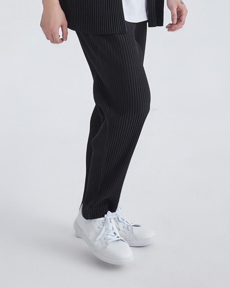 Rippengestrickte Baumwollhose
