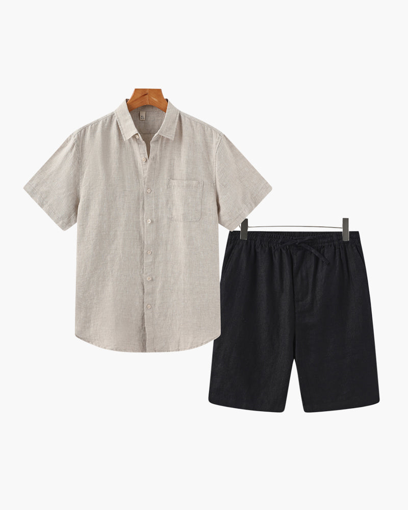 Leinen-Kombination (Shorts)