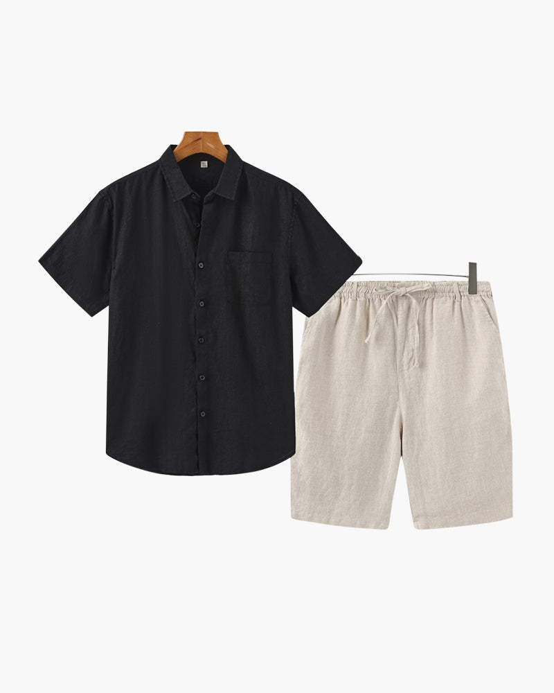 Leinen-Kombination (Shorts)