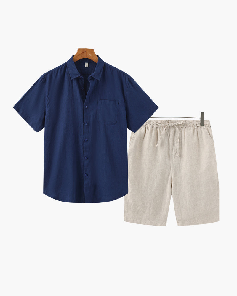 Leinen-Kombination (Shorts)