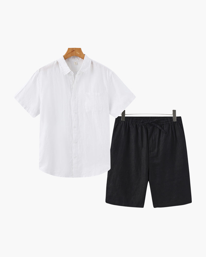 Leinen-Kombination (Shorts)