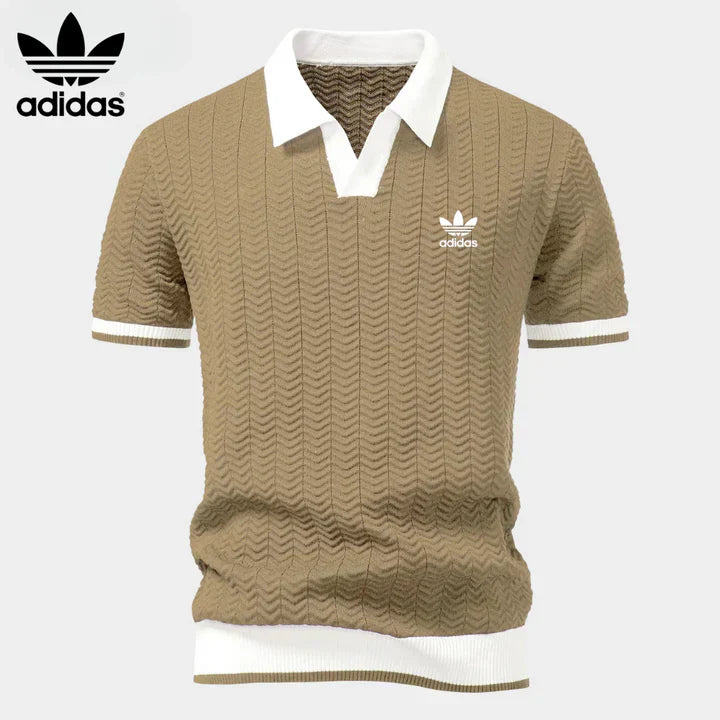 Retro Strick-Polohemd