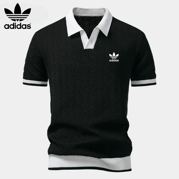 Retro Strick-Polohemd
