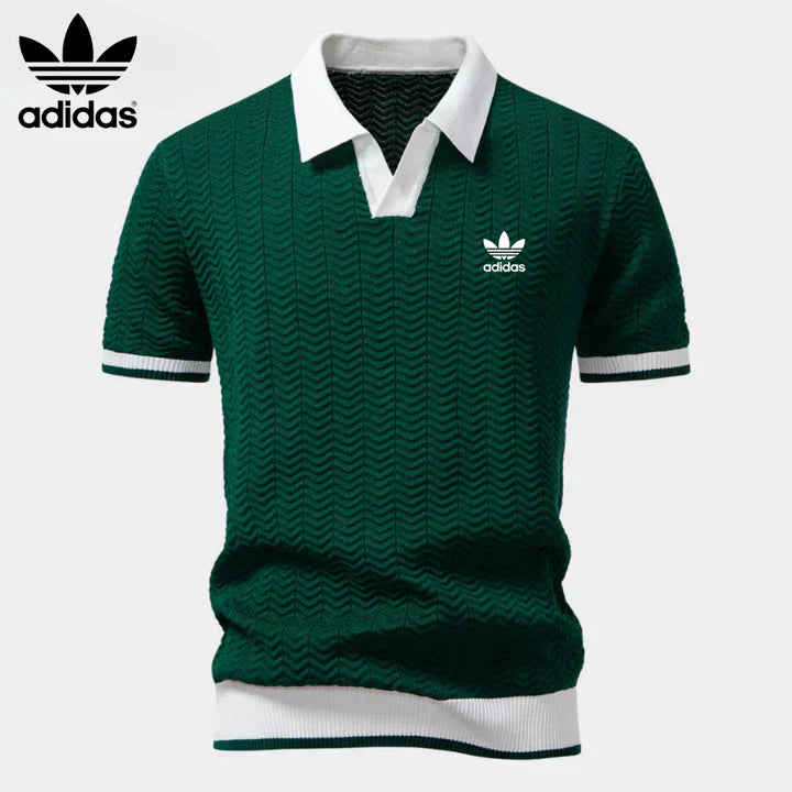 Retro Strick-Polohemd
