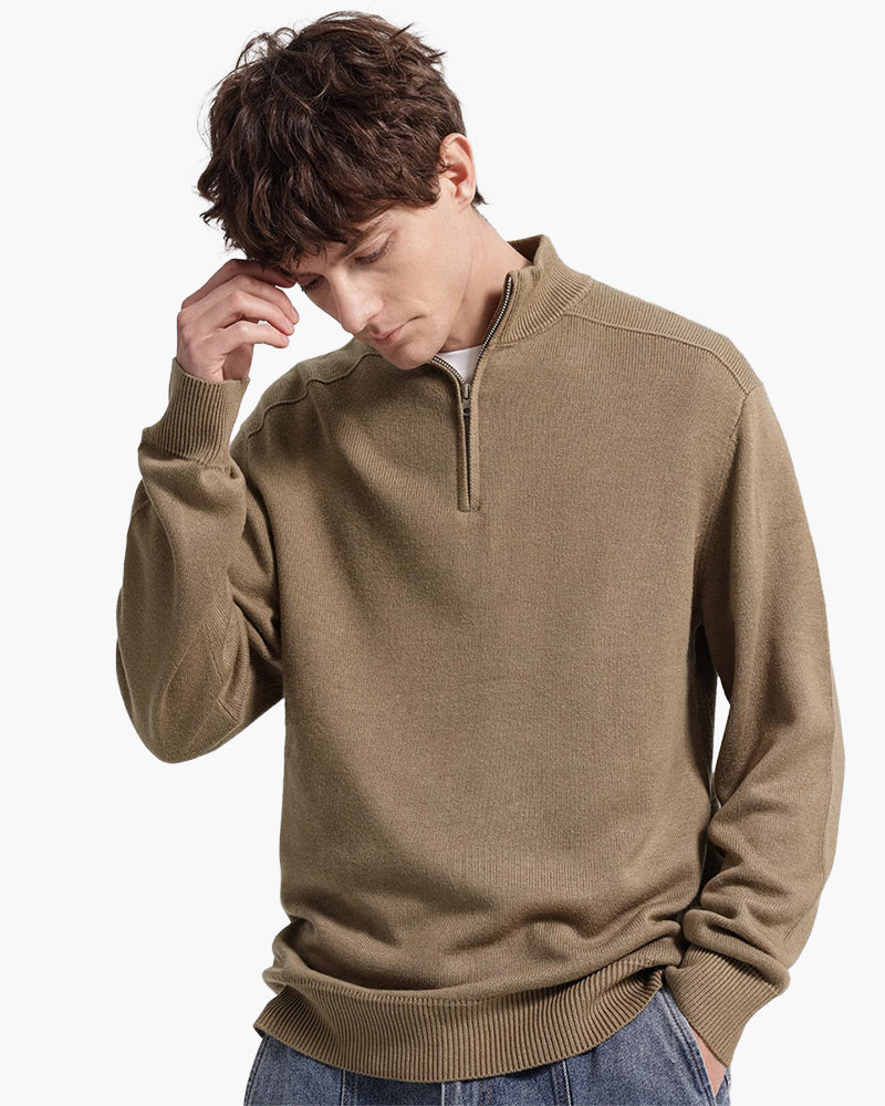 100% Merinowolle Zip-Up