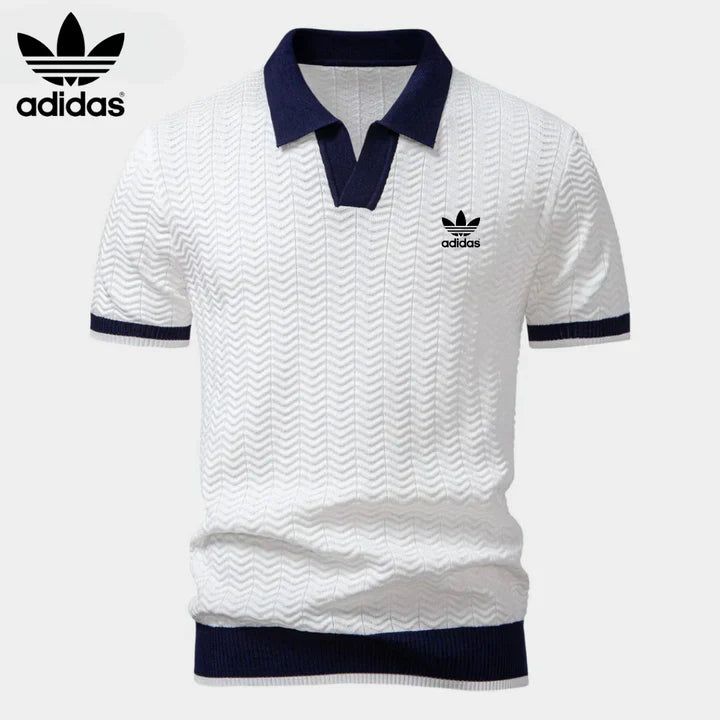 Retro Strick-Polohemd